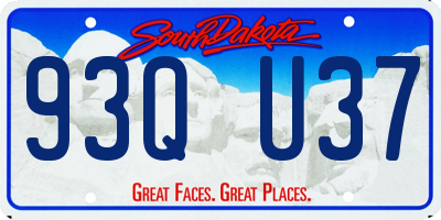 SD license plate 93QU37