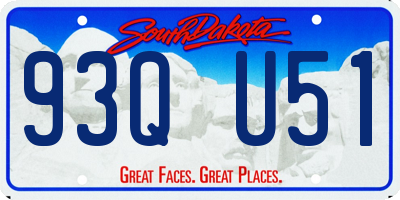 SD license plate 93QU51