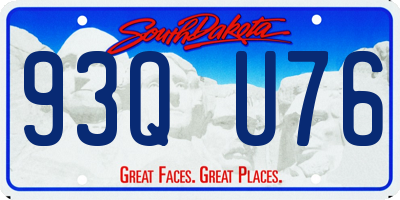 SD license plate 93QU76