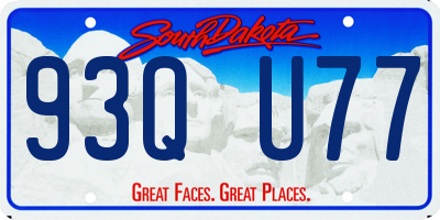 SD license plate 93QU77