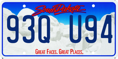 SD license plate 93QU94