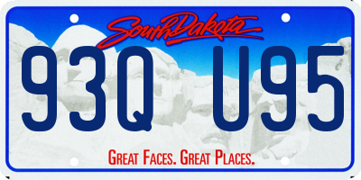 SD license plate 93QU95