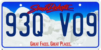 SD license plate 93QV09