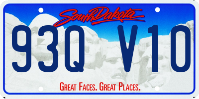 SD license plate 93QV10