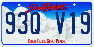 SD license plate 93QV19
