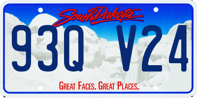 SD license plate 93QV24