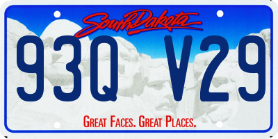 SD license plate 93QV29