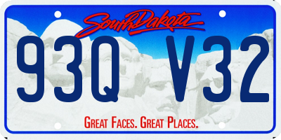 SD license plate 93QV32