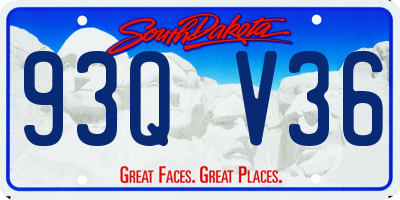 SD license plate 93QV36