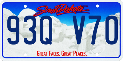 SD license plate 93QV70