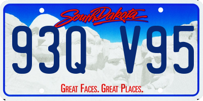 SD license plate 93QV95