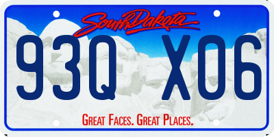 SD license plate 93QX06