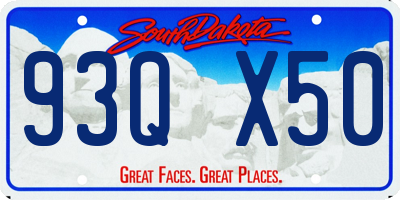 SD license plate 93QX50