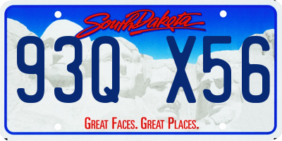 SD license plate 93QX56