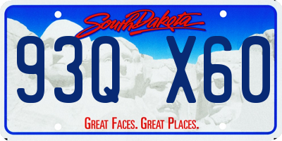 SD license plate 93QX60
