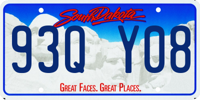 SD license plate 93QY08