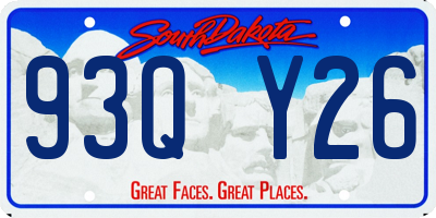 SD license plate 93QY26