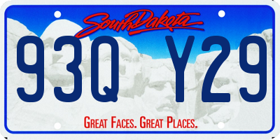 SD license plate 93QY29
