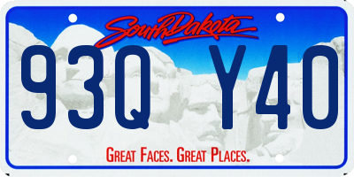 SD license plate 93QY40