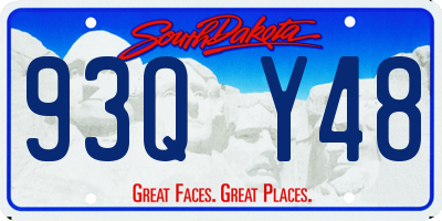 SD license plate 93QY48