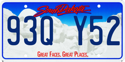 SD license plate 93QY52