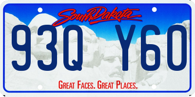 SD license plate 93QY60