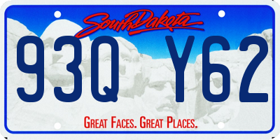 SD license plate 93QY62