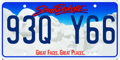 SD license plate 93QY66