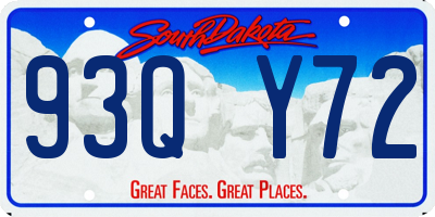 SD license plate 93QY72