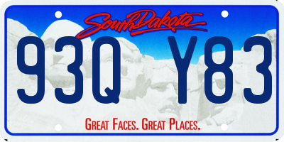 SD license plate 93QY83