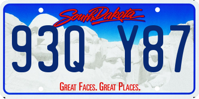 SD license plate 93QY87