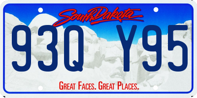 SD license plate 93QY95