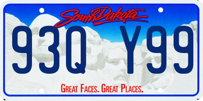 SD license plate 93QY99