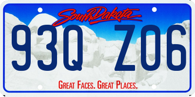 SD license plate 93QZ06