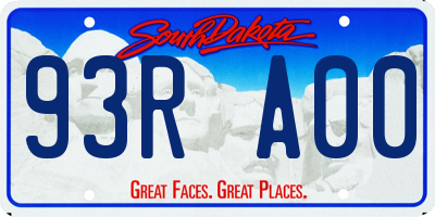 SD license plate 93RA00