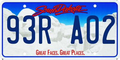 SD license plate 93RA02