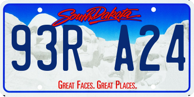 SD license plate 93RA24