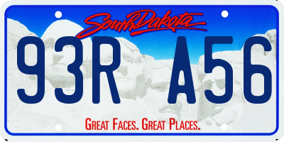SD license plate 93RA56