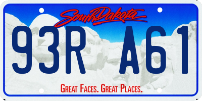 SD license plate 93RA61