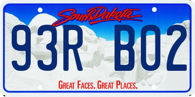 SD license plate 93RB02