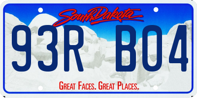 SD license plate 93RB04