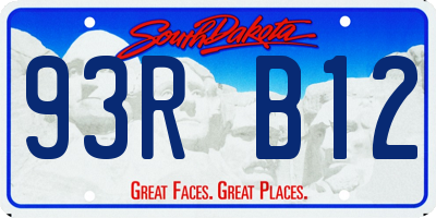 SD license plate 93RB12