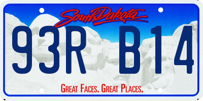 SD license plate 93RB14