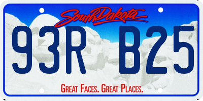 SD license plate 93RB25