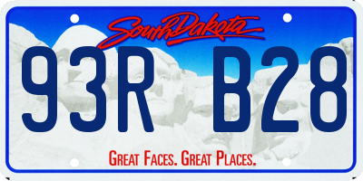 SD license plate 93RB28
