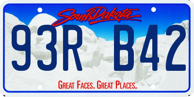 SD license plate 93RB42