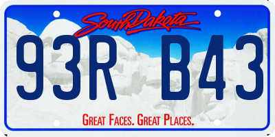 SD license plate 93RB43
