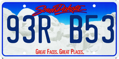 SD license plate 93RB53