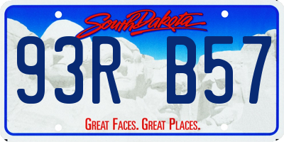 SD license plate 93RB57