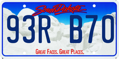 SD license plate 93RB70